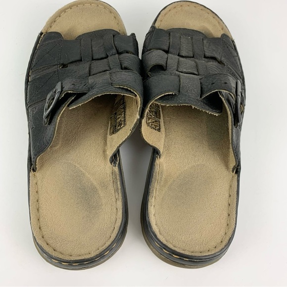 Dr Martens Fisherman Black Slip On Slide Leather Sandals M11 EU45 main image 8